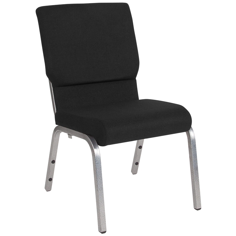 Bowery Hill Church Stacking Guest Chair in Black