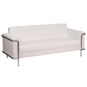 Bowery Hill Contemporary Sofa in White