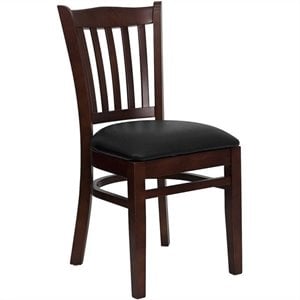 Bowery Hill Vertical Slat Back Dining Chair in Mahogany
