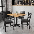 Bowery Hill 5 Piece Laminate Table Set in Natural and Black