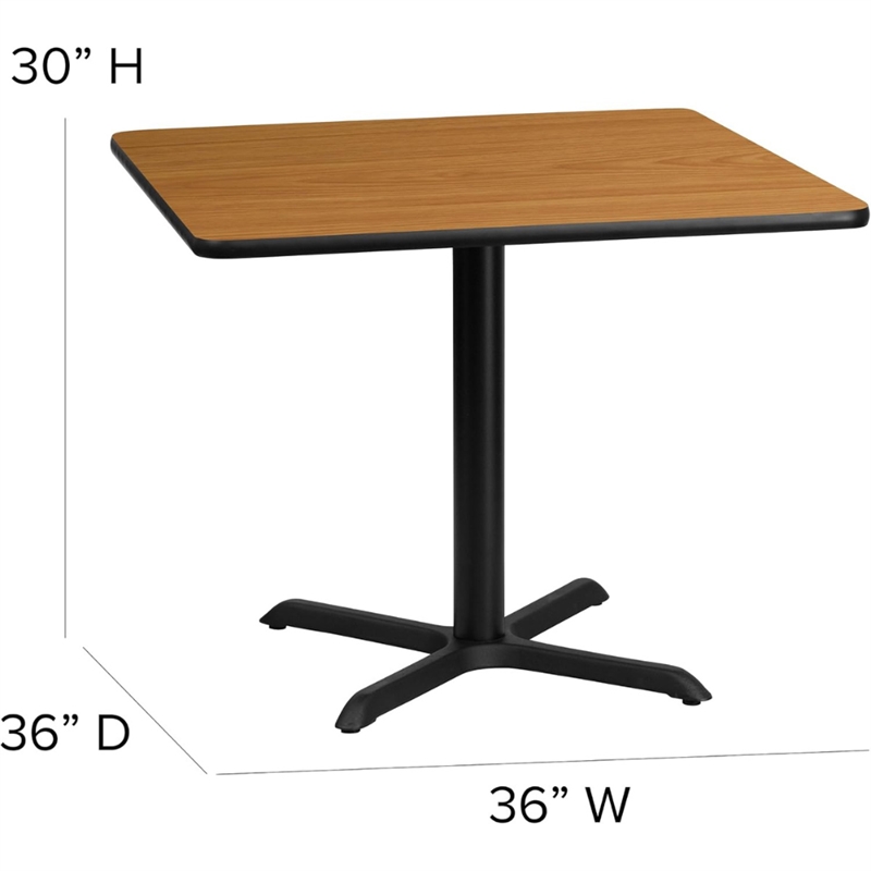 Bowery Hill 5 Piece Laminate Table Set in Natural and Black