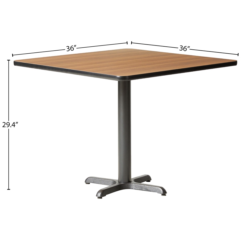 Bowery Hill 5 Piece Laminate Table Set in Black and Walnut