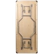 Bowery Hill Rectangular Birchwood Folding Banquet Table in Silver