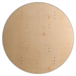 Bowery Hill Round Birchwood Folding Banquet Table in Silver