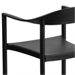 Bowery Hill Plastic Cafe Stack Stacking Chair in Black