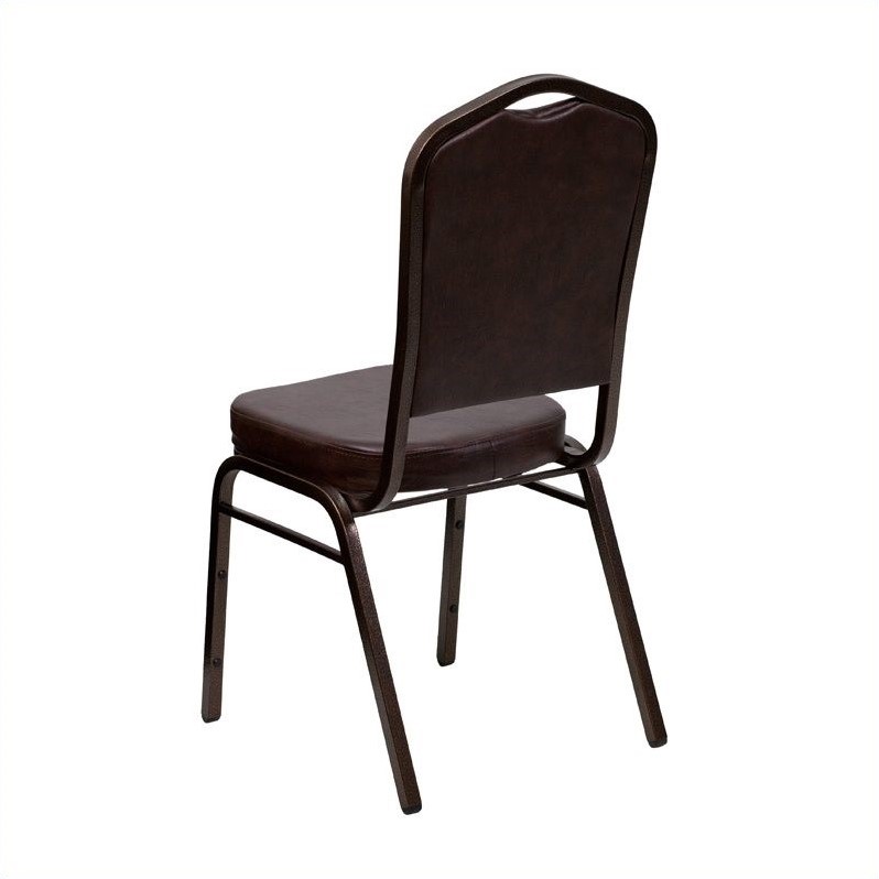 Bowery Hill Banquet Stacking Chair in Brown