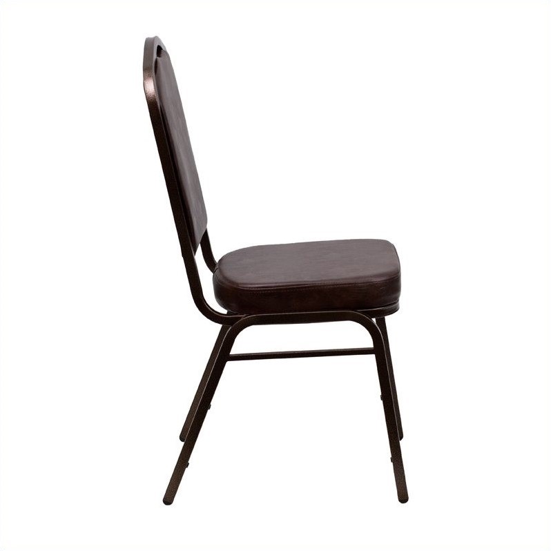 Bowery Hill Banquet Stacking Chair in Brown