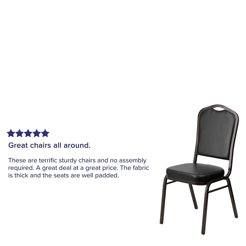 Bowery Hill Banquet Stacking Chair in Black