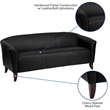 Bowery Hill Leather Sofa in Black and Cherry