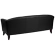 Bowery Hill Leather Sofa in Black and Cherry