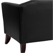 Bowery Hill Leather Sofa in Black and Cherry