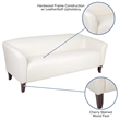 Bowery Hill Leather Sofa in White and Cherry