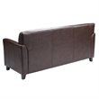 Bowery Hill Diplomat Leather Sofa in Brown