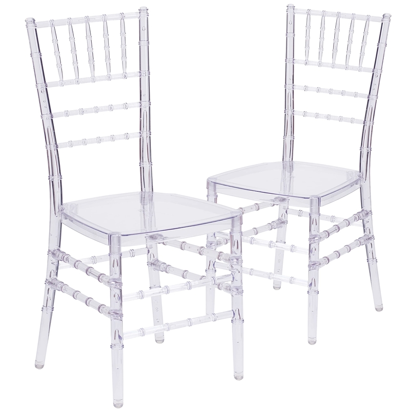 Bowery Hill Stacking Chiavari Dining Chair in Crystal Ice