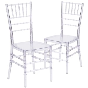 Bowery Hill Stacking Chiavari Dining Chair in Crystal Ice