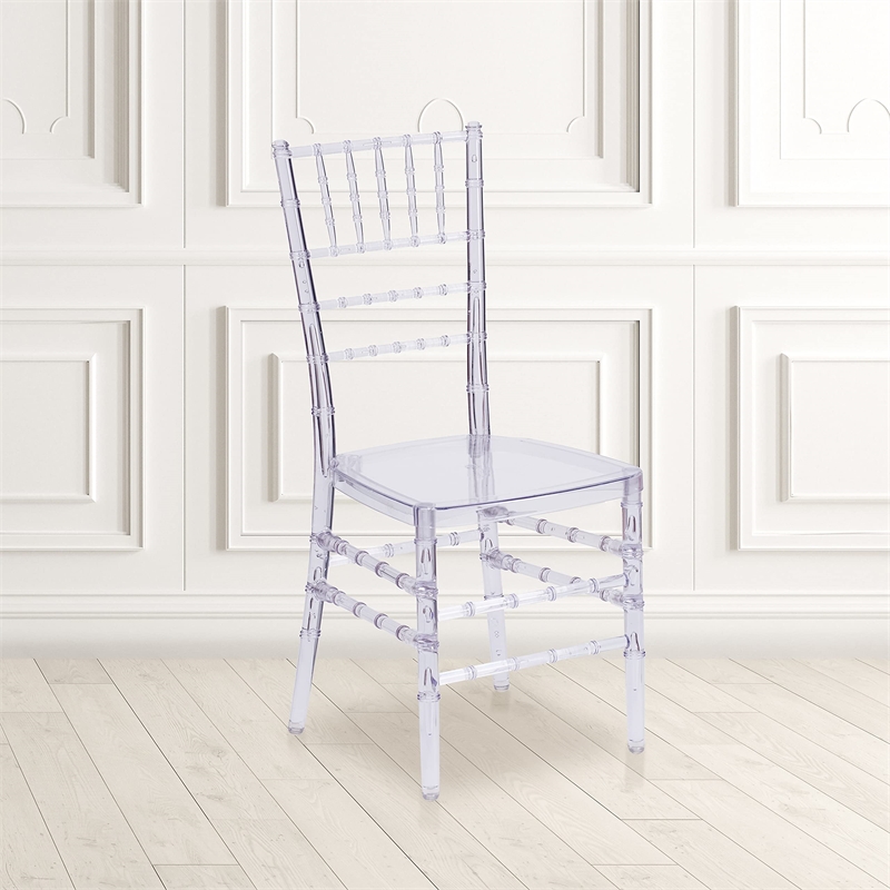 Bowery Hill Stacking Chiavari Dining Chair in Crystal Ice