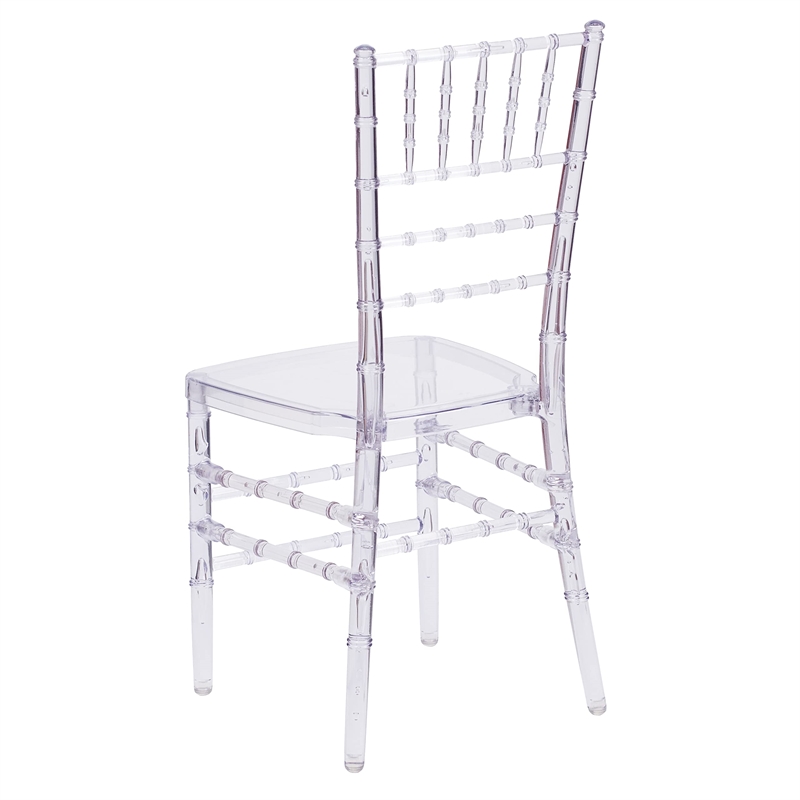 Bowery Hill Stacking Chiavari Dining Chair in Crystal Ice