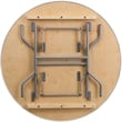 Bowery Hill Round Birchwood Folding Banquet Table in Silver