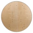 Bowery Hill Round Birchwood Folding Banquet Table in Silver