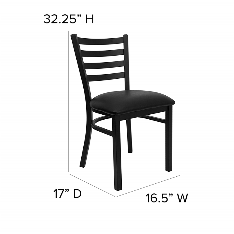 Bowery Hill 5 Piece Square Laminate Table Set in Black