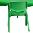 Bowery Hill 5 Piece Plastic/Steel Rectangular Activity Table Set in Green