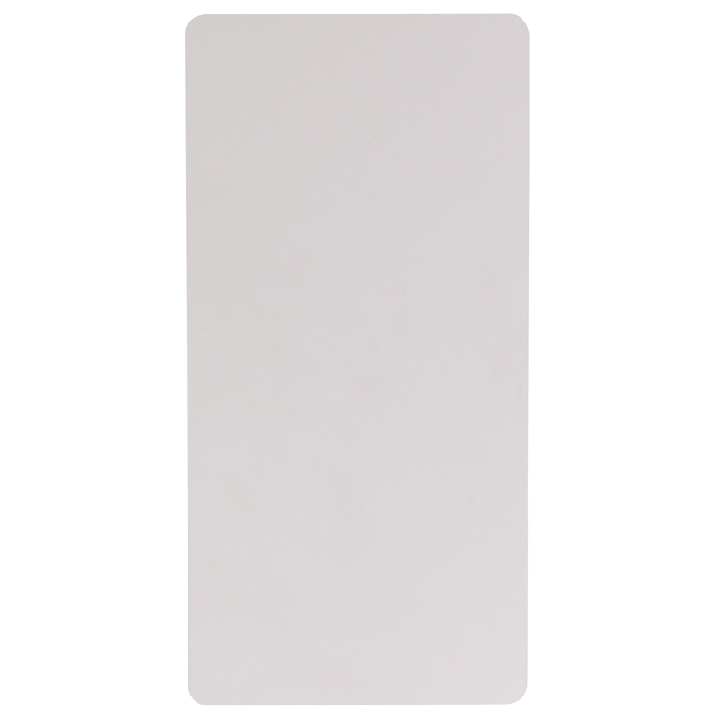 Bowery Hill Granite Plastic Folding Table in White