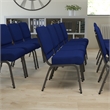 Bowery Hill Stacking Church Stacking Guest Chair in Navy