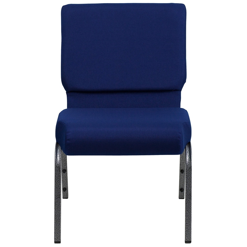 Bowery Hill Stacking Church Stacking Guest Chair in Navy