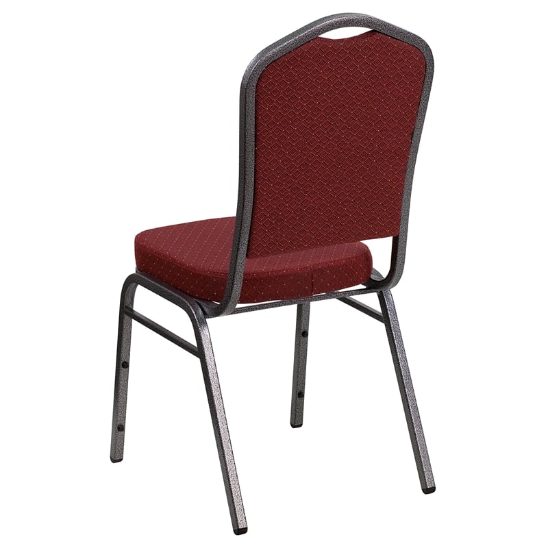 Bowery Hill Stacking Banquet Stacking Chair in Burgundy