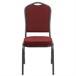 Bowery Hill Stacking Banquet Stacking Chair in Burgundy