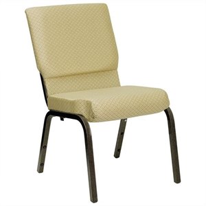 bowery hill stacking church stacking chair in beige