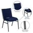 Bowery Hill Fabric/Metal Multipurpose Stacking Guest Chair in Navy