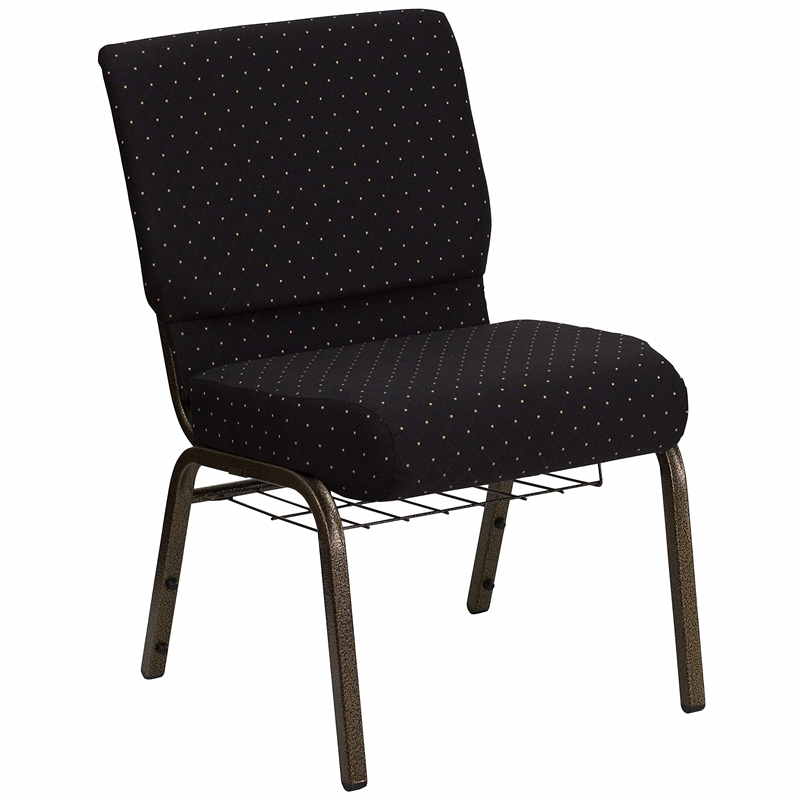 Bowery Hill Church Stacking Guest Chair in Black