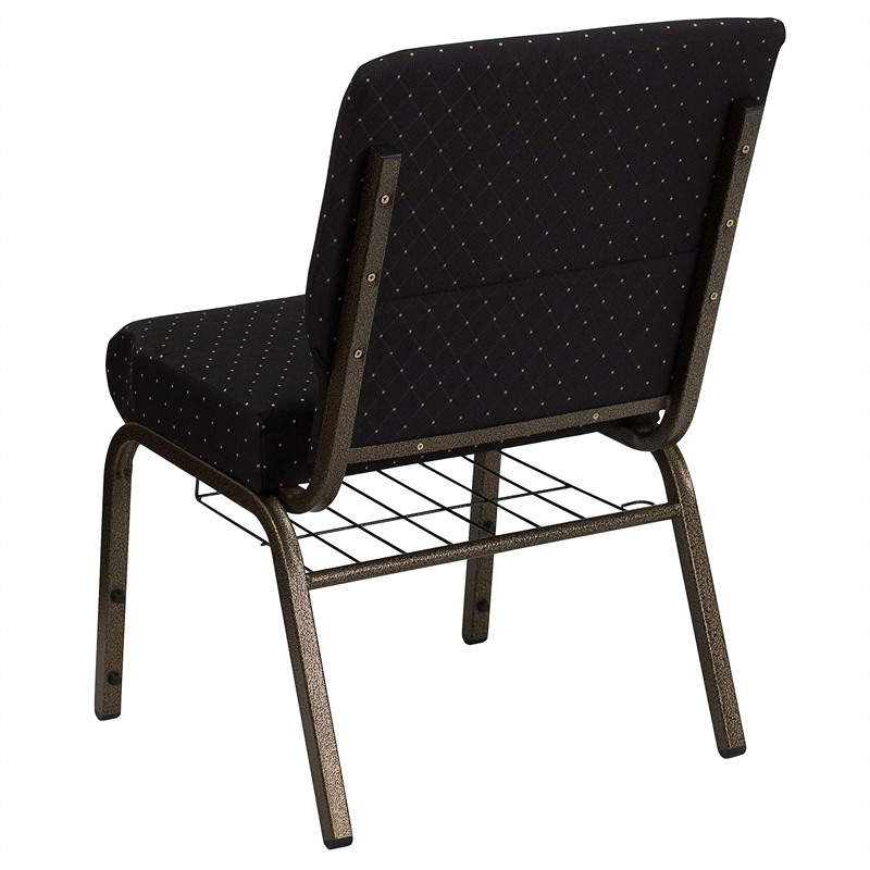 Bowery Hill Church Stacking Guest Chair in Black