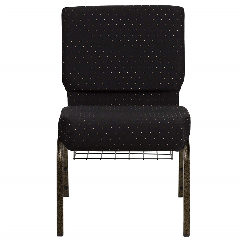 Bowery Hill Church Stacking Guest Chair in Black