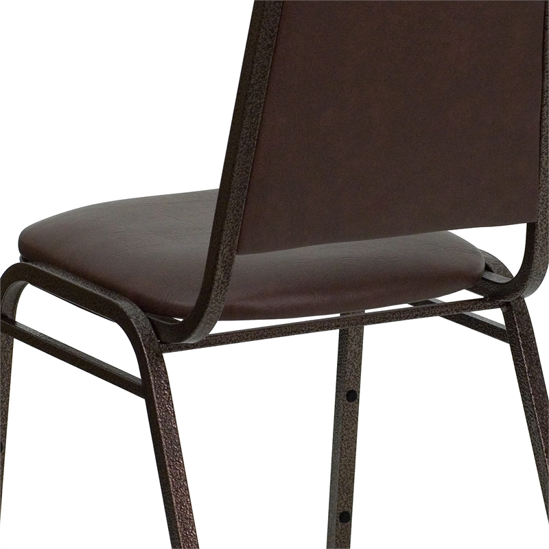 Bowery Hill Banquet Stacking Chair in Brown and Copper