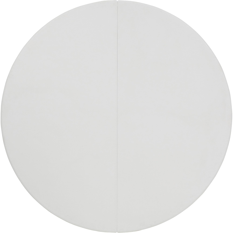 Bowery Hill 60 Inch Round Granite Folding Table in White