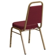 Bowery Hill Fabric/Metal Trapezoid Back Banquet Stacking Chair in Burgundy Red