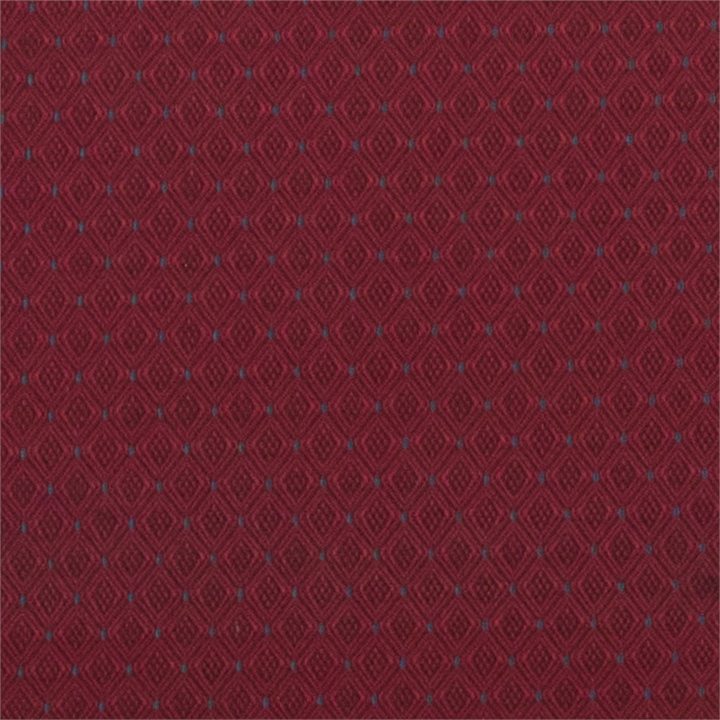 Bowery Hill Fabric/Metal Trapezoid Back Banquet Stacking Chair in Burgundy Red