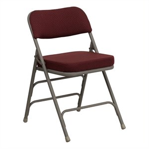 bowery hill upholstered metal folding chair