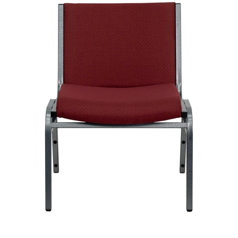 Bowery Hill Extra Wide Stacking Chair in Burgundy