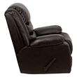 Bowery Hill Modern LeatherSoft Plush Arms Rocker Recliner in Brown