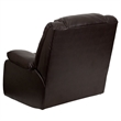 Bowery Hill Modern LeatherSoft Plush Arms Rocker Recliner in Brown