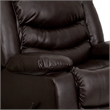 Bowery Hill Modern LeatherSoft Plush Arms Rocker Recliner in Brown