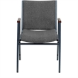 Bowery Hill Fabric/Steel Multipurpose Stacking Arm Guest Chair in Gray