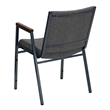 Bowery Hill Fabric/Steel Multipurpose Stacking Arm Guest Chair in Gray