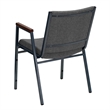 Bowery Hill Fabric/Steel Multipurpose Stacking Arm Guest Chair in Gray