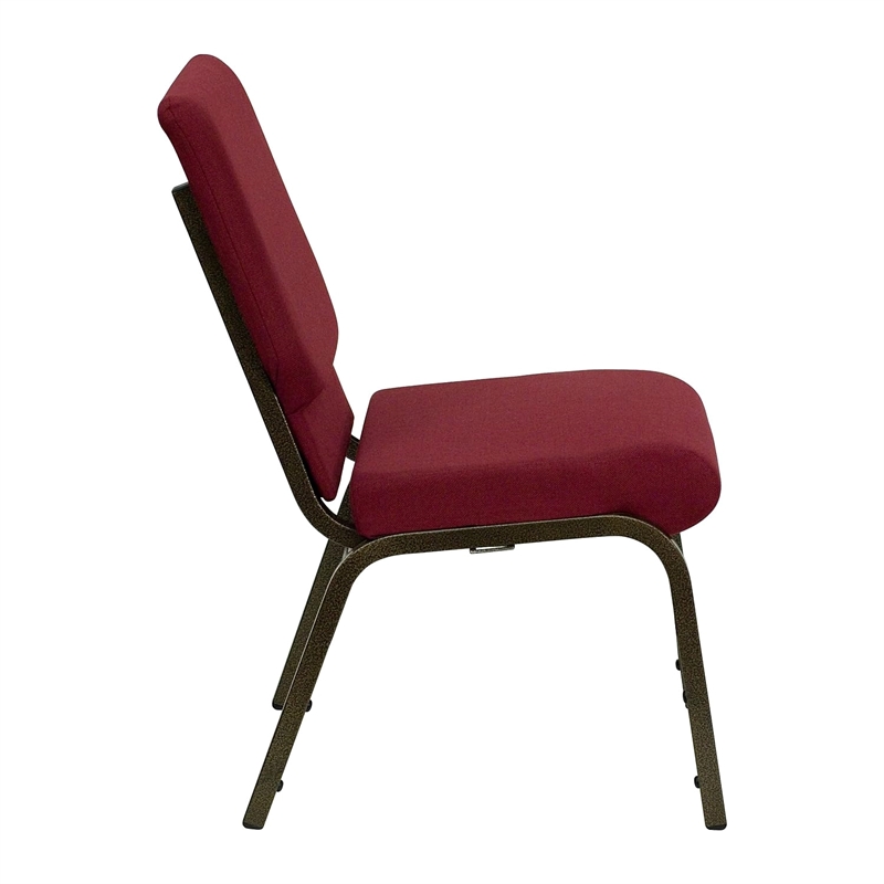 Bowery Hill Church Stacking Guest Chair in Burgundy