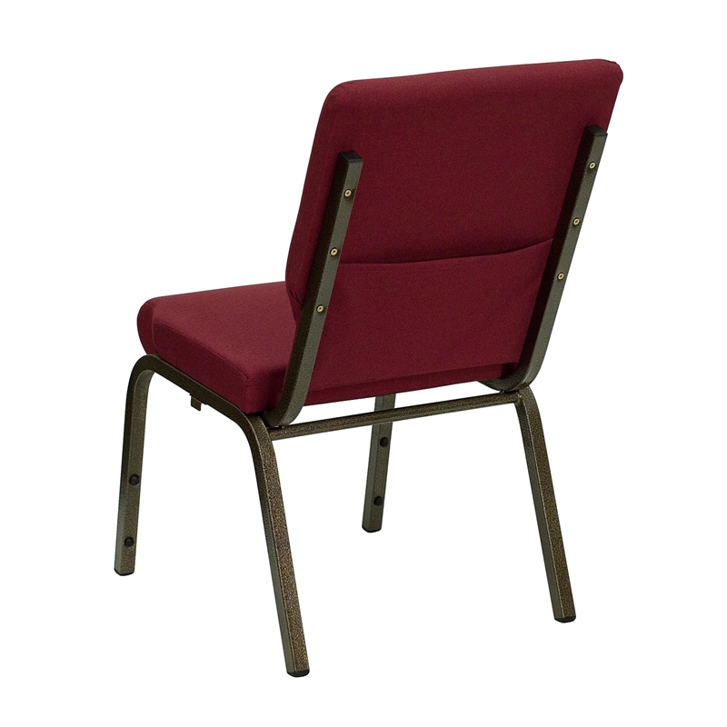Bowery Hill Church Stacking Guest Chair in Burgundy