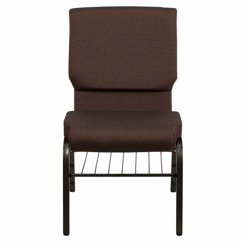 Bowery Hill Church Stacking Guest Chair in Brown